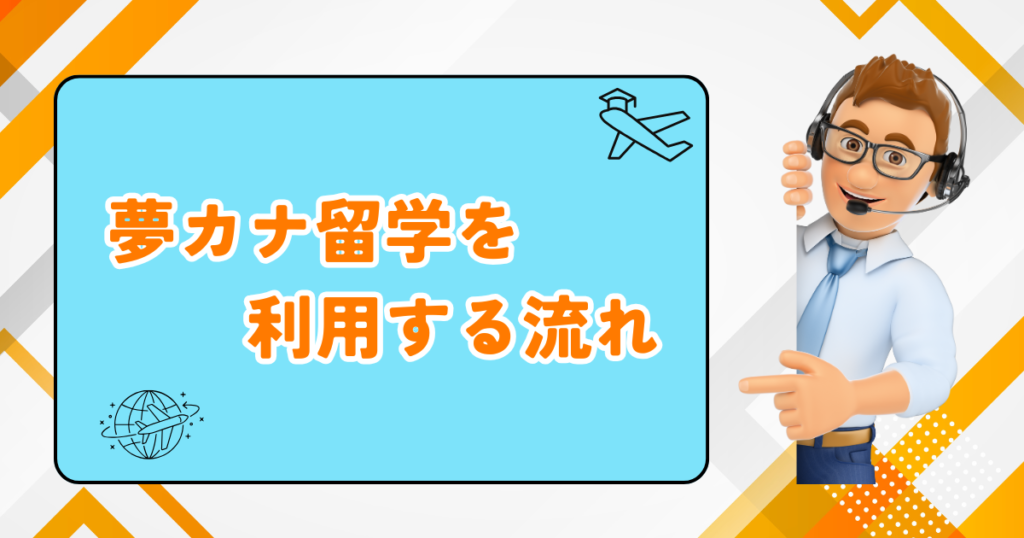 夢カナ留学　利用する流れ